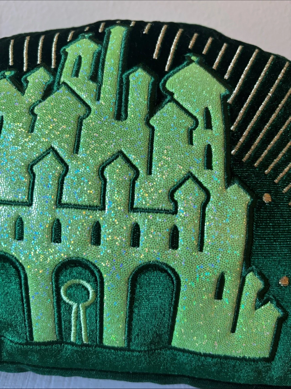 Wicked Emerald City Half Moon Plush Pillow